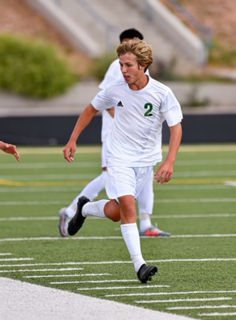 Foster Salvador playing soccer